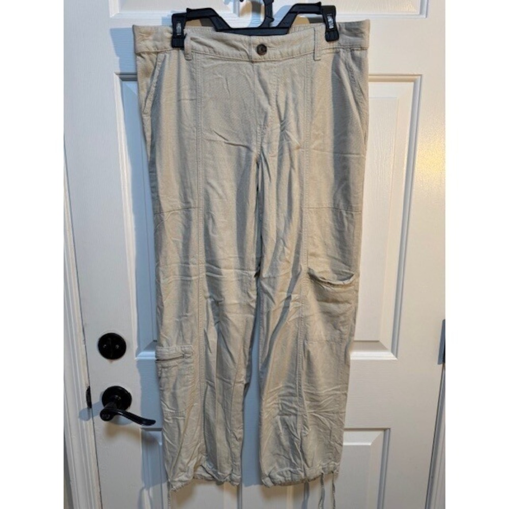 EUC Sincerely Jules‎ lightweight linen blend drawstring waist pants Size L